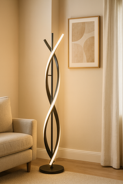LED Floor Lamp – Black Finish