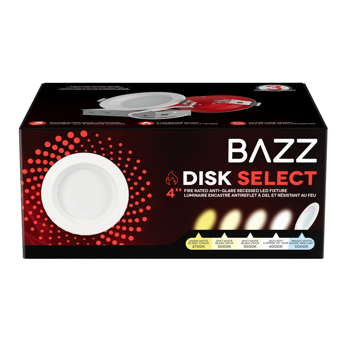 DISK4BF5CCTW5 4' BAFFLE FIRE RATED 5CCT