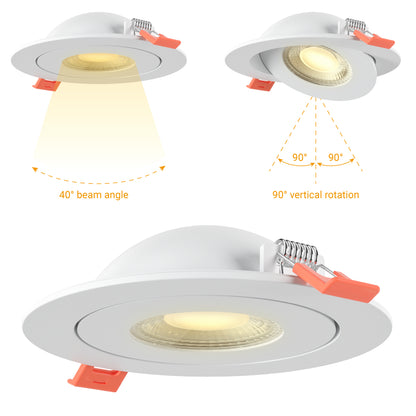 DISK4DR5CCTW 4' DIRECTONAL WHITE LED RECESSED 5CCT
