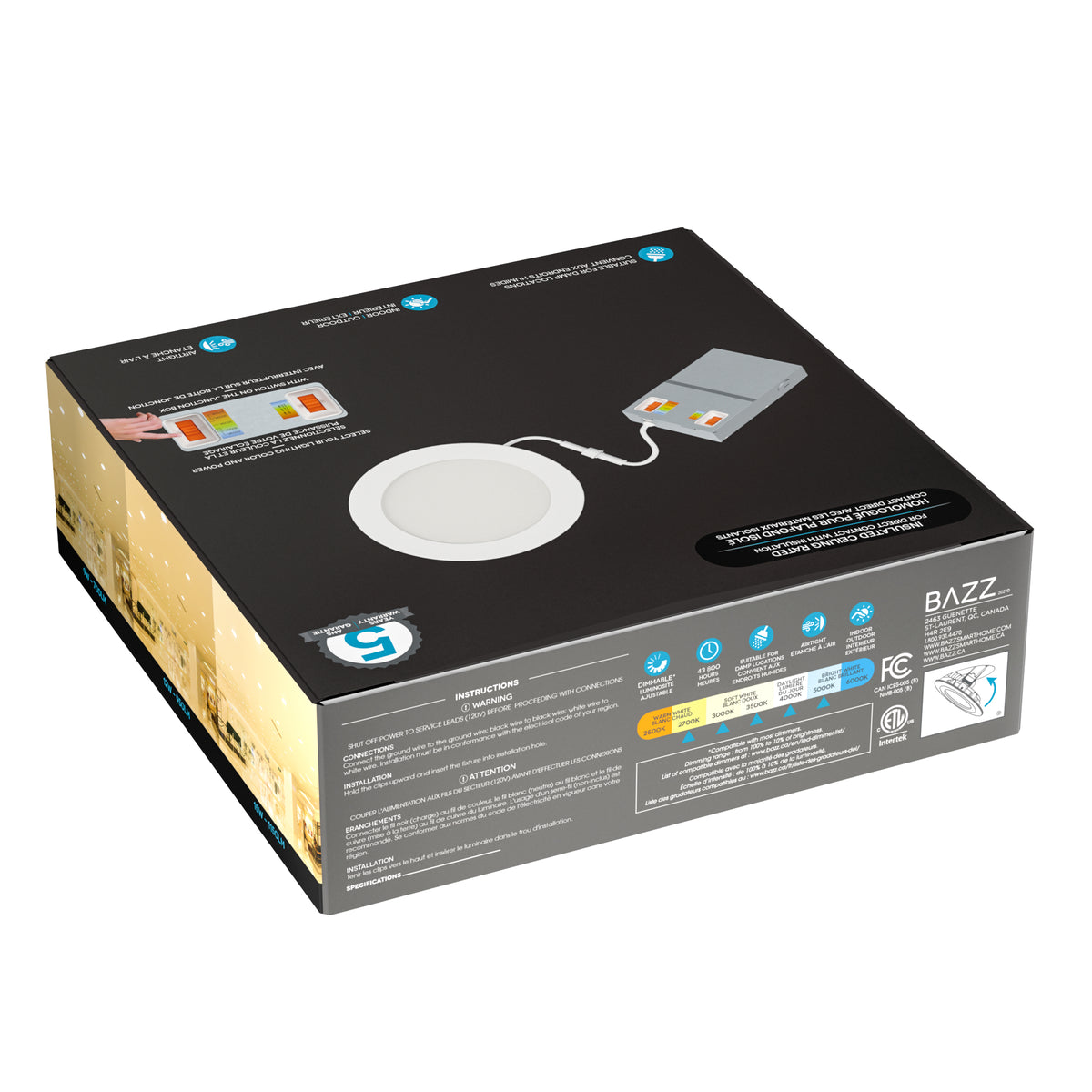 DISK63W5CCTW  6" WATTAGE+KELVIN SELECT WHITE RECESSED