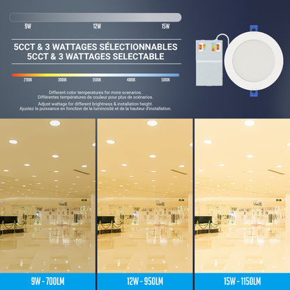 DISK63W5CCTW  6" WATTAGE+KELVIN SELECT WHITE RECESSED