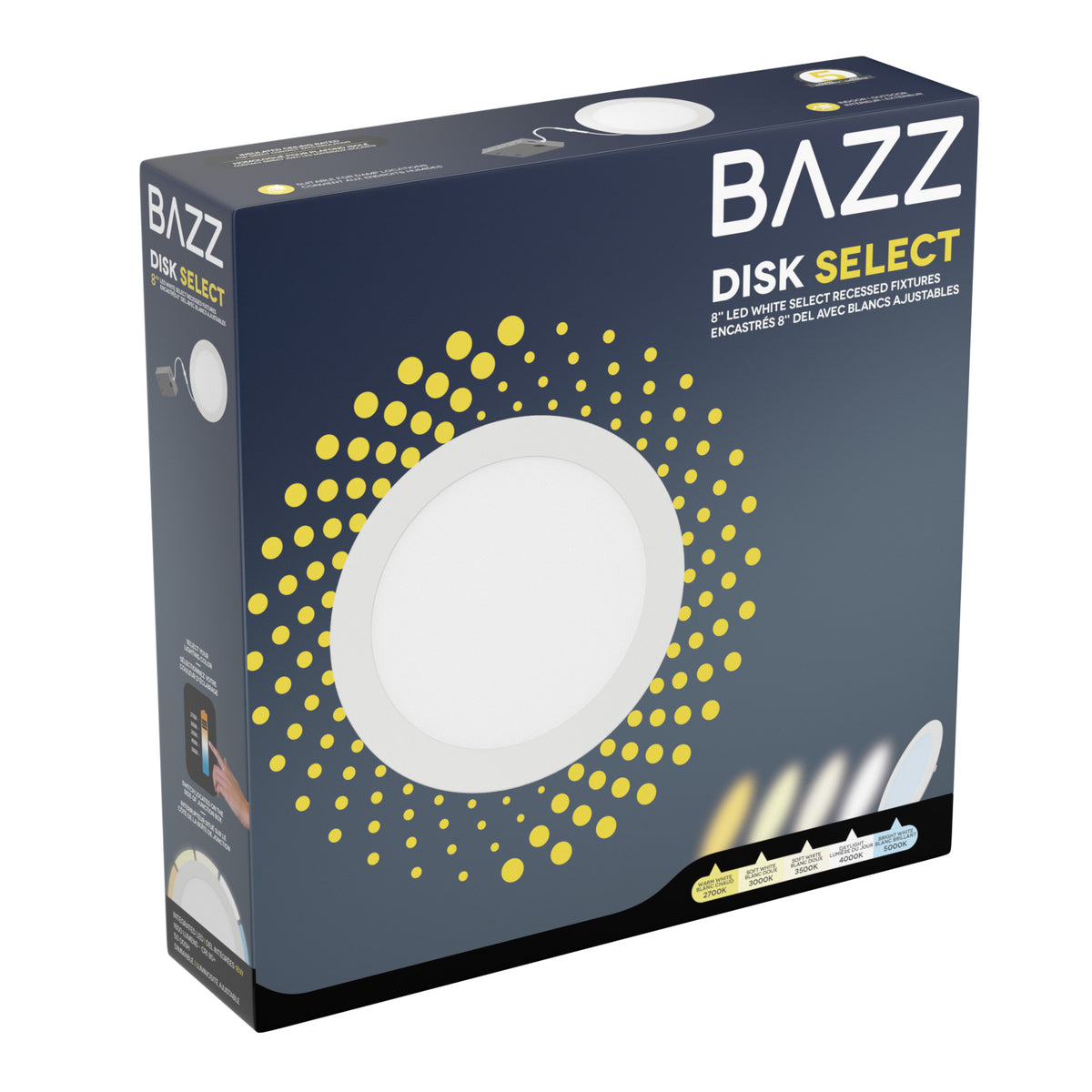 DISK85CCTW 8" 5CCTW RECESSED WHITE