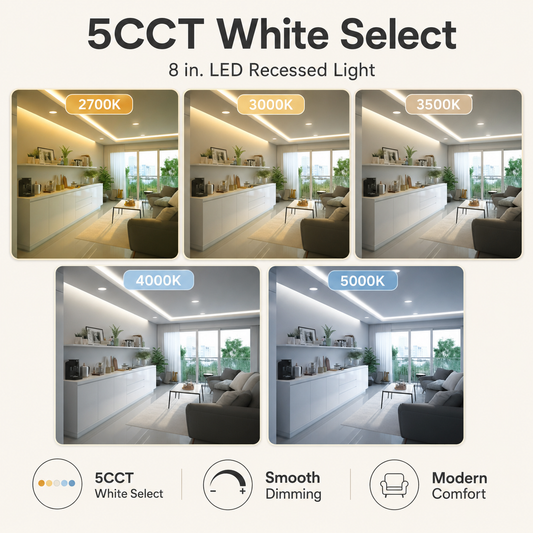 DISK85CCTW 8" 5CCTW RECESSED WHITE