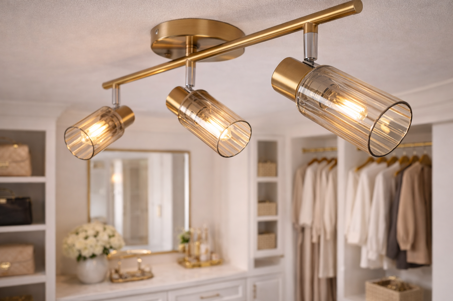 3-Light Spotlight – Satin Brass (E14, 40W)