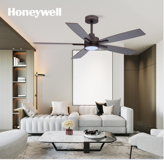 VEGAS DECORATIVE CEILING FAN 52” 18W LED CCT COFFEE