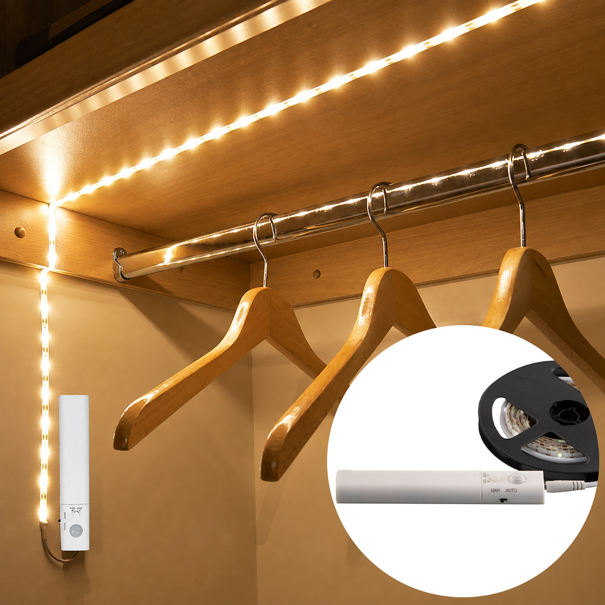 U19399W 40" BATTERY OPERATED LED STRIP W/MOTION