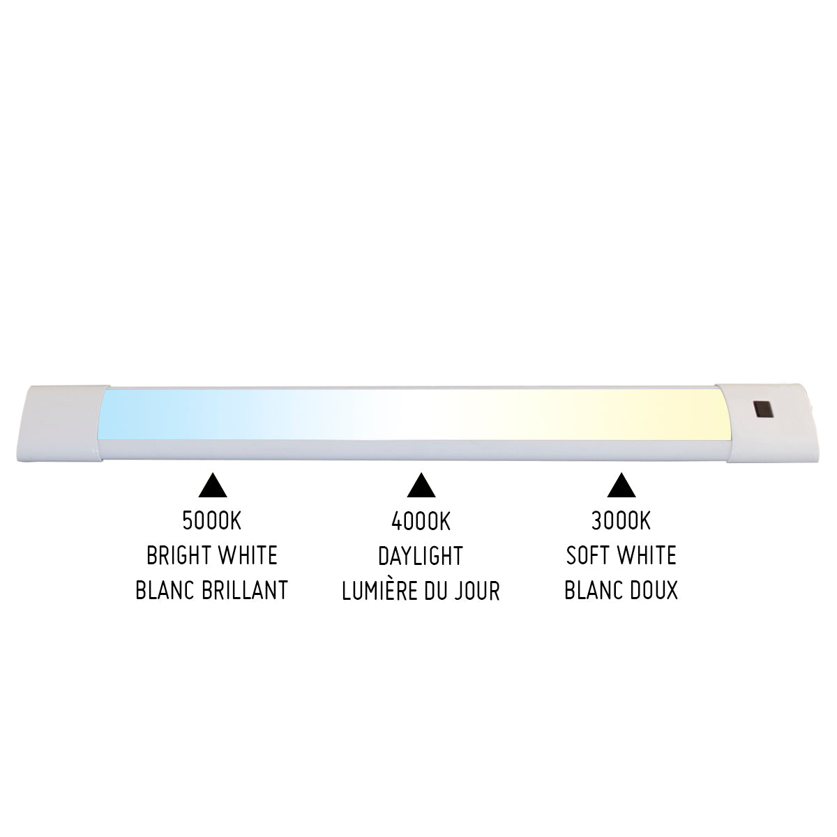U19MTK18W  18" DIMMABLE MOTION LED 3CCT BAR WHITE