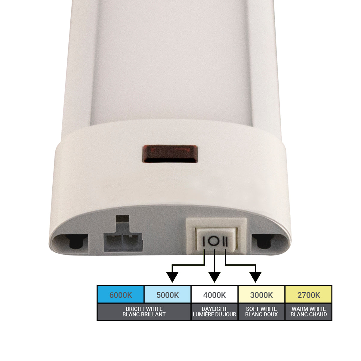 U19MTK18W  18" DIMMABLE MOTION LED 3CCT BAR WHITE