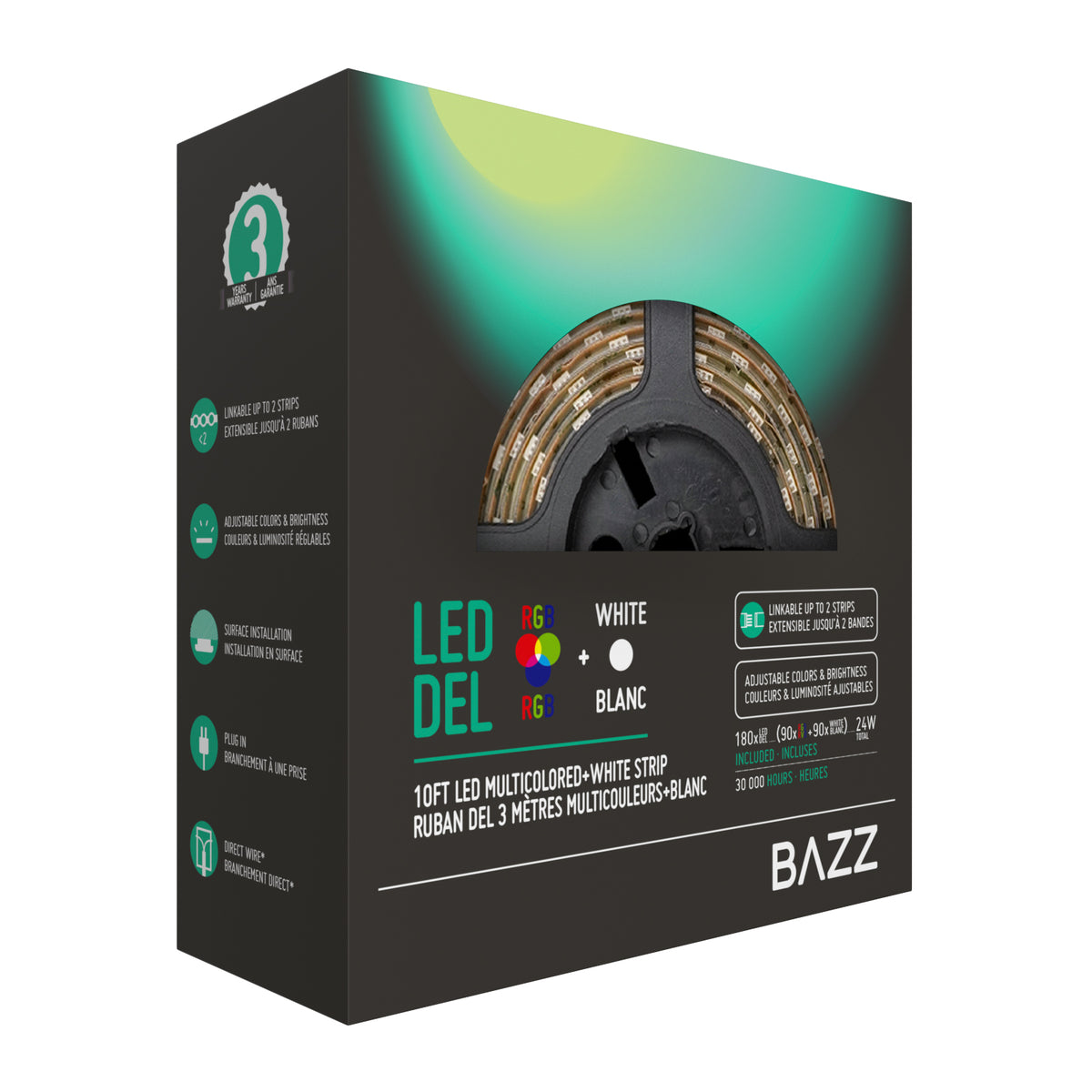 U22035RGBW  10FT LED RGBW STRIP