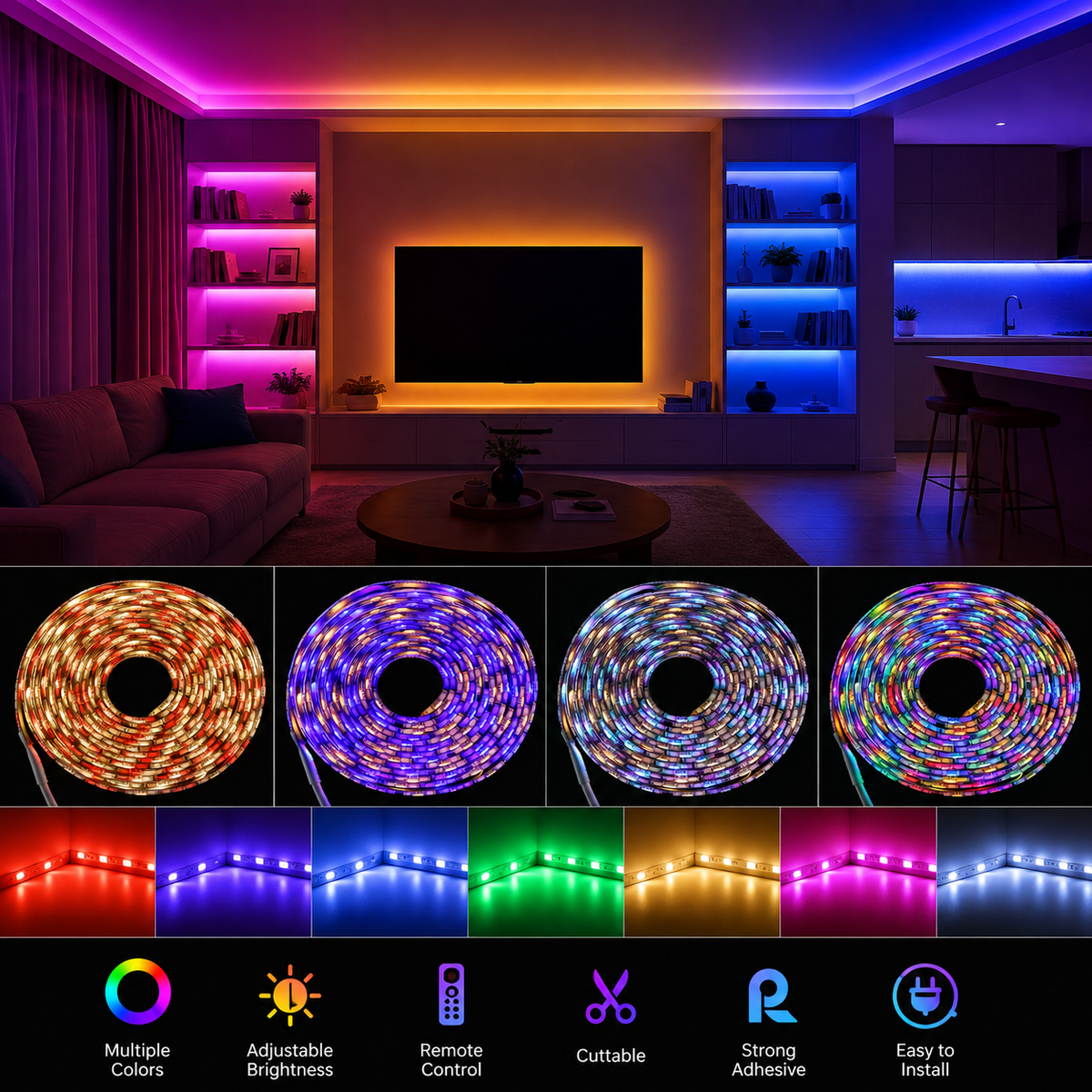 U22035RGBW  10FT LED RGBW STRIP
